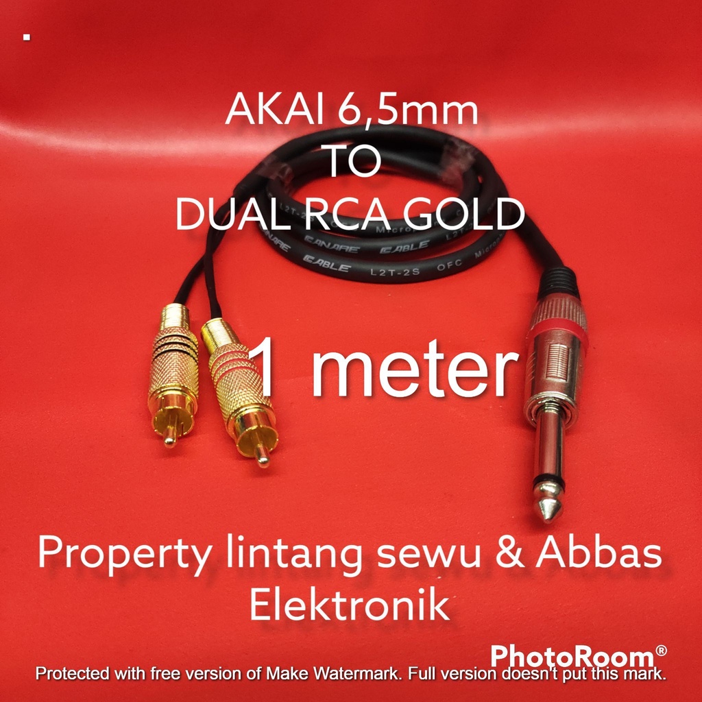 Jual Kabel Jek Akai Mm To Dual Rca Gold Meter Shopee Indonesia