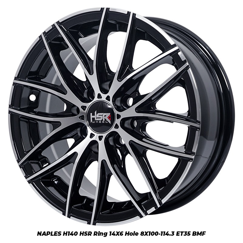 Jual Velg Racing R14 Merk HSR Naples Cocok Untuk Mobil Honda Brio Satya