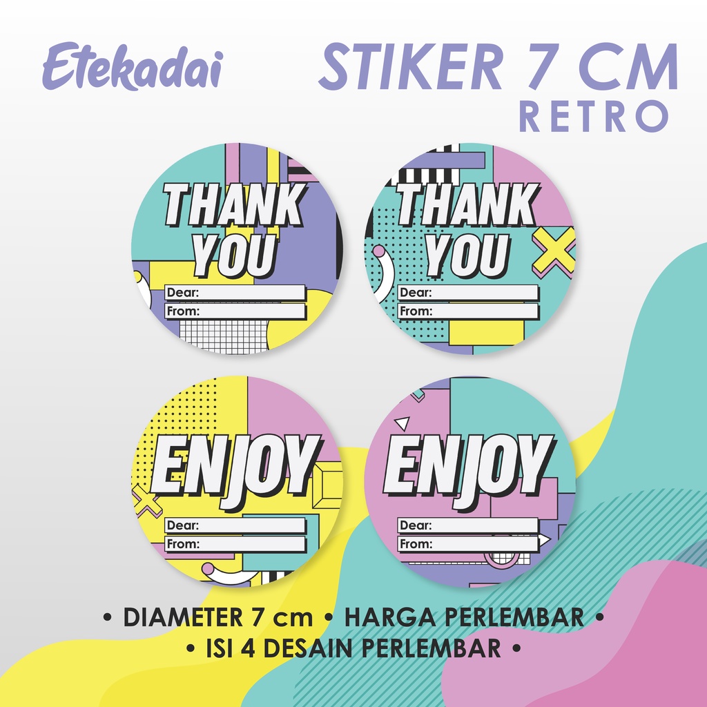 Jual STIKER BULAT RETRO - DIAMETER 7 CM | Shopee Indonesia