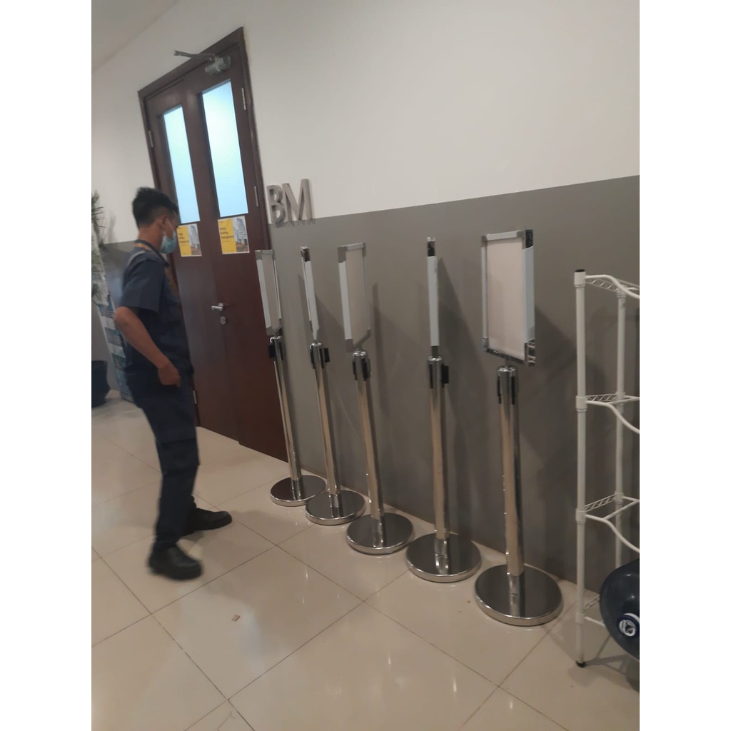 Jual Sign Frame Stainless Papan Tiang Antrian A3 | Shopee Indonesia