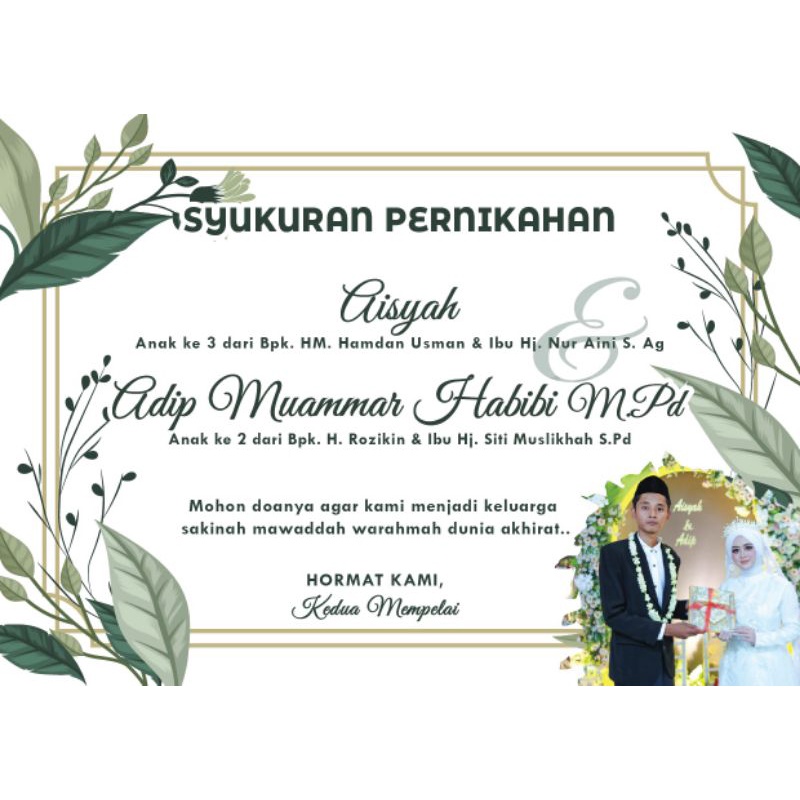 Jual stiker & kartu tasyakuran pernikahan, khitan, dll | Shopee Indonesia