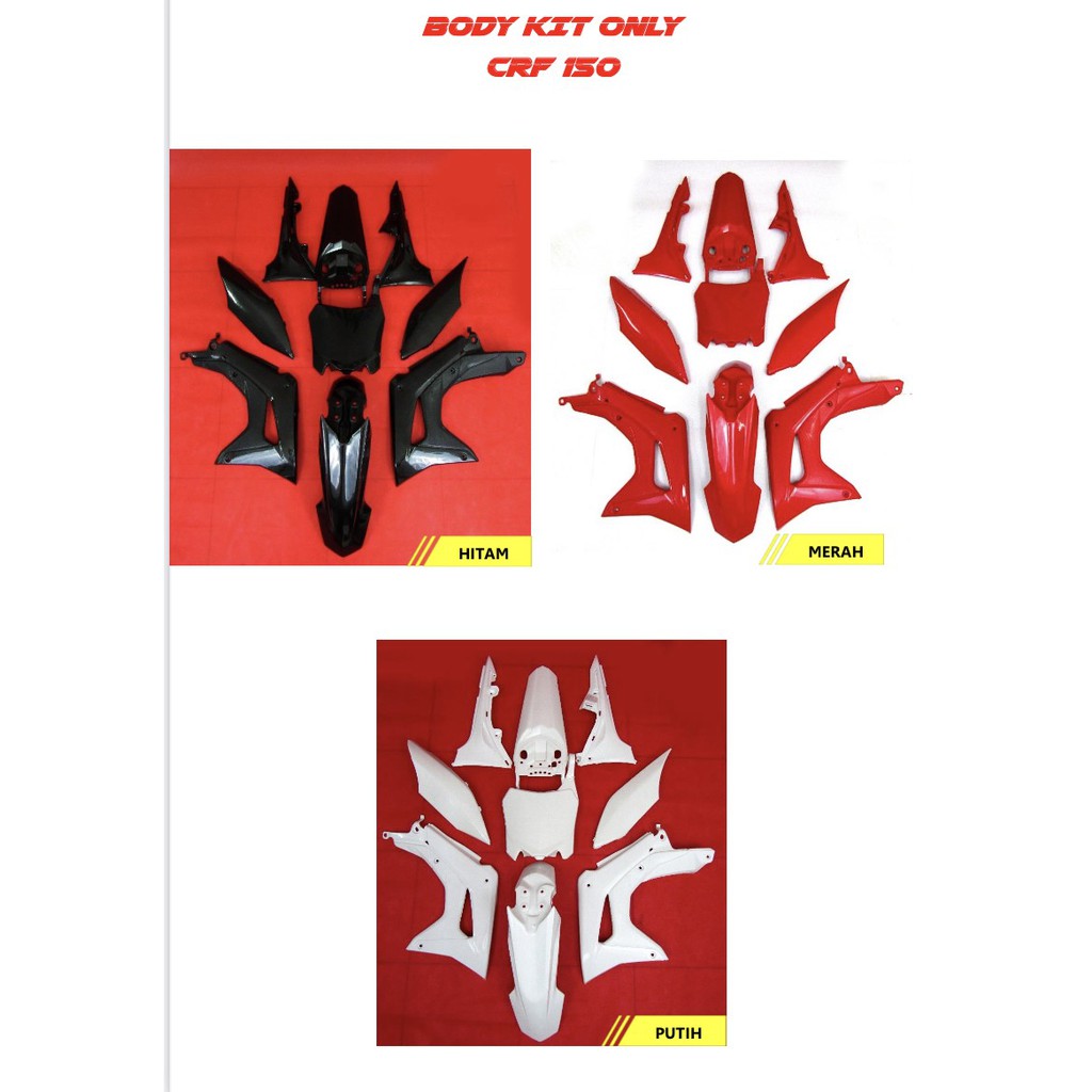 Jual BODY KIT CRF 150L ONLY BODY SET ONLY BODY TRAIL BODI KIT BODYSET