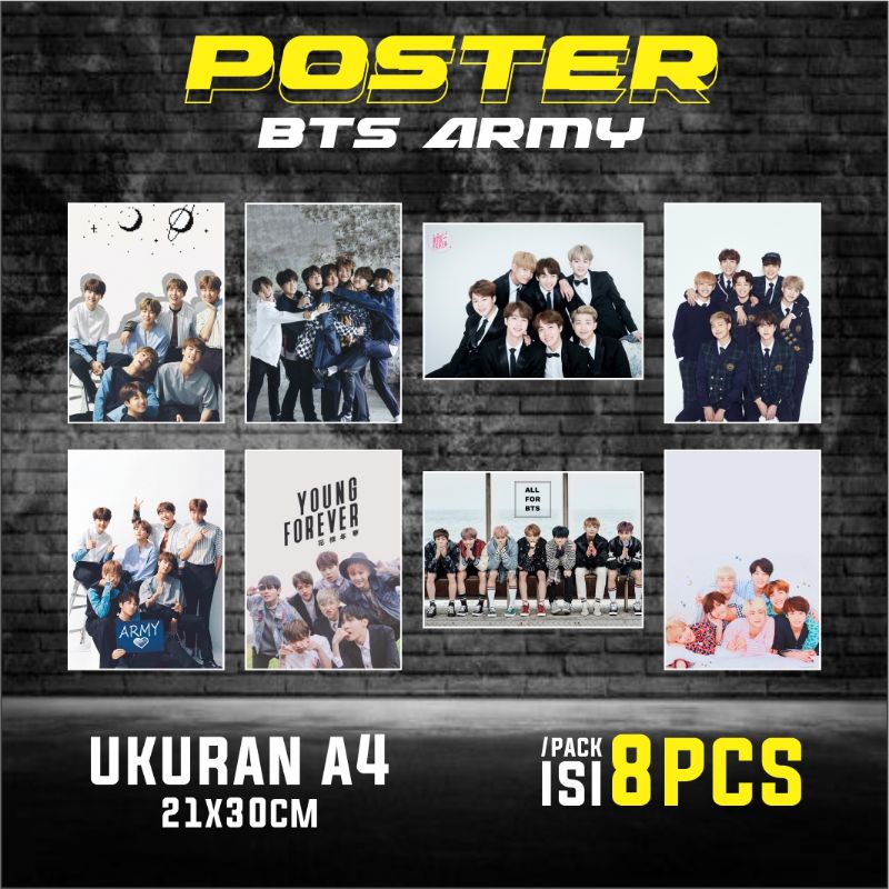 Jual POSTER BTS ARMY UKURAN A4 21x30cm | Shopee Indonesia