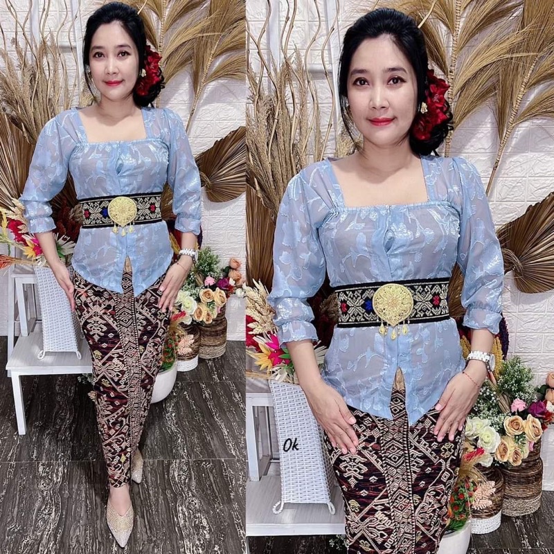 Jual Kebaya Jadi Sifon Bunga Kebaya Adat Bali Kebaya Sabrina Kerut