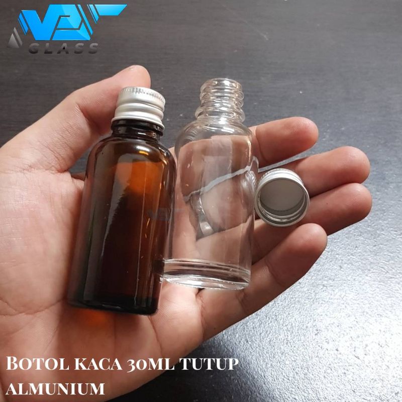 Jual Botol Kaca 30ml Tutup Ulir Botol Kaca Tutup Ulir Almunium Shopee Indonesia 9600