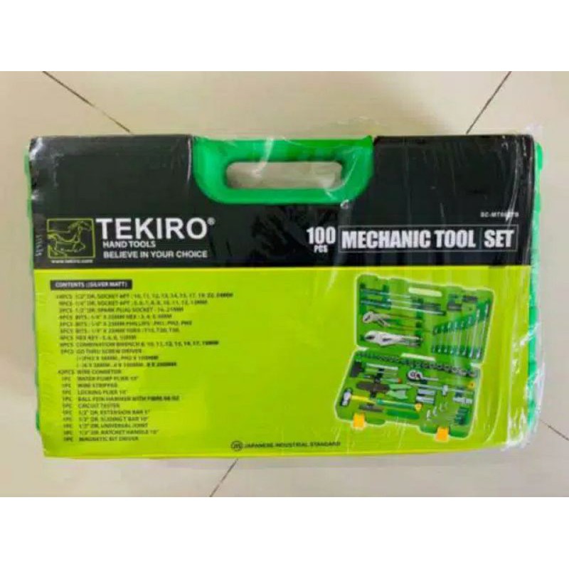 Jual Tekiro Mechanic Tool Set Kit 100 Pcs | Shopee Indonesia