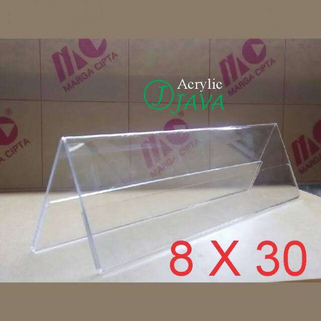 Jual Desk Name Acrylic Name Plate Papan Nama Akrilik Meja 8x30 2 Sisi