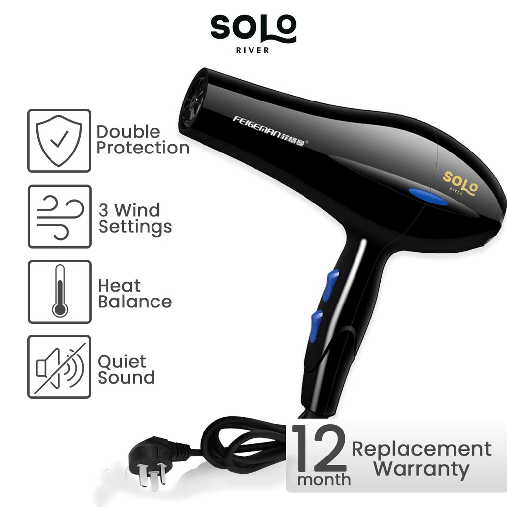 Jual SOLO RIVER Hair Dryer Pengering Rambut Murah Daya 800W Bergaransi Hair Dryer Salon Shopee Indonesia