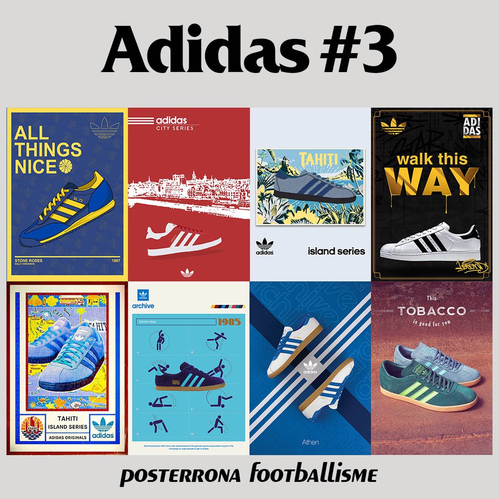 Jual 8 PCS POSTER CASUAL HOOLIGANS FOOTBALL BOLA ADIDAS CITY SERIES Shopee Indonesia