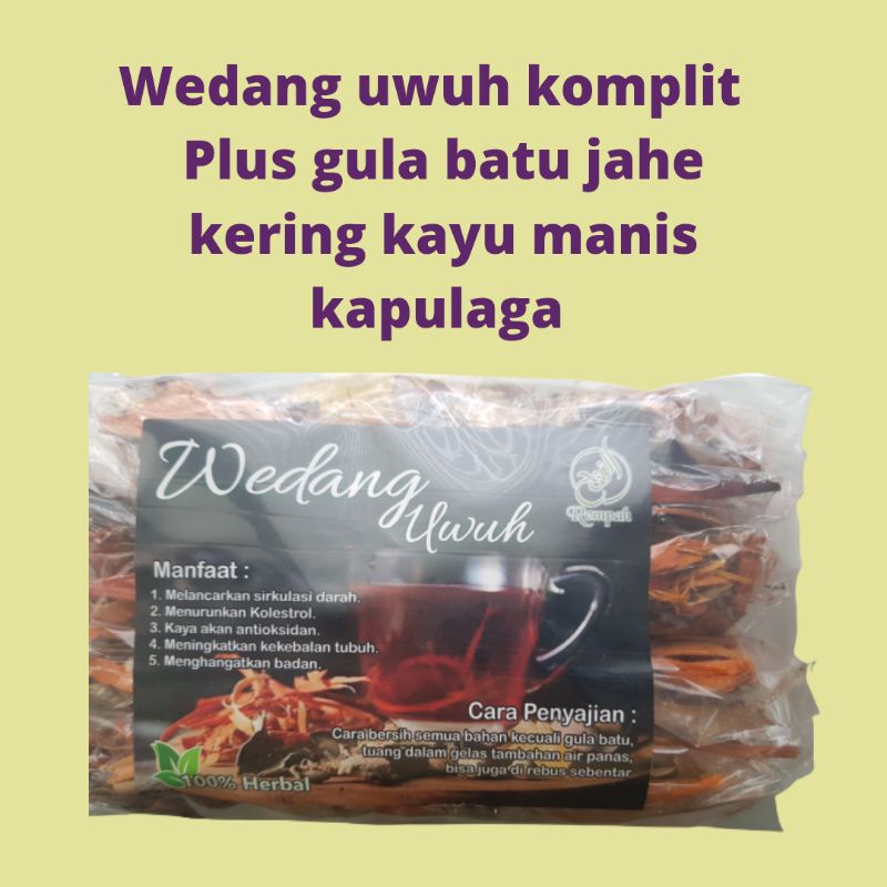 Jual Wedang Uwuh Komplit Plus Gula Batu Kapulaga Jahe Merah Porsi Besar Termurah Shopee Indonesia 5711