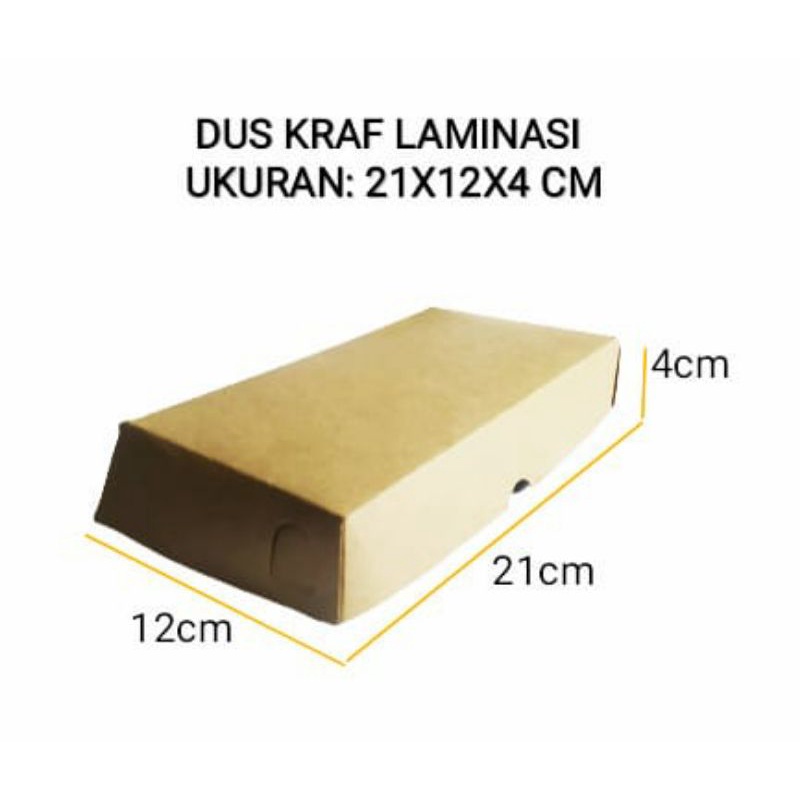 Jual Dus Kraft Laminasi 21x12x4 Cm{martabak} Kotak Kraft Lunch Box