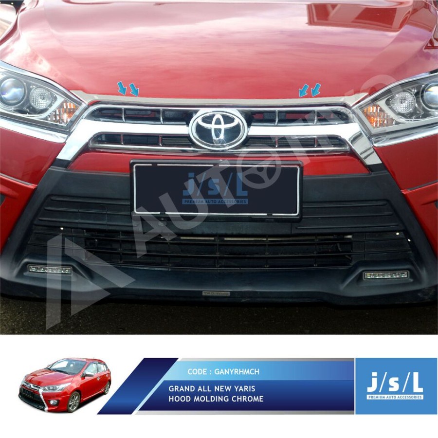 Chrome Front Right Fog Light Cover Grille For Toyota Yaris 2014-2017 (O/S Passenger Side)