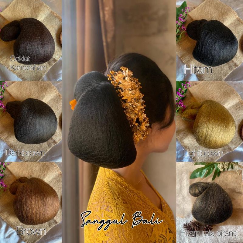 Jual sanggul bali hitam / sanggul / cepol / hairdo kebaya / sanggul