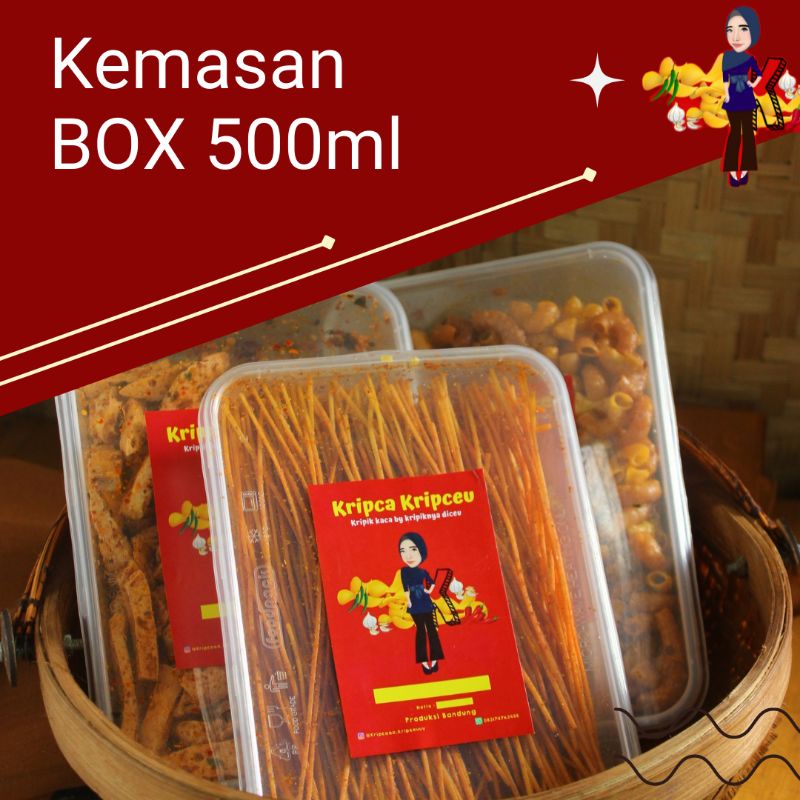 Jual KERIPIK KACA/BASRENG/SEBLAK VIRAL KEMASAN BOX 500ml | Shopee Indonesia