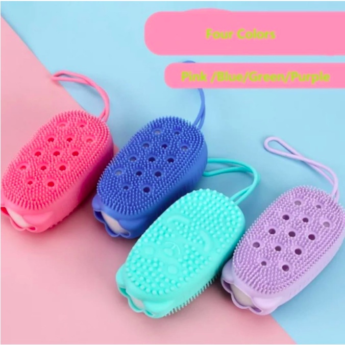 Jual Spons Mandi Silikon Spon Sponge Daki Brush Shower Spons Mandi ...