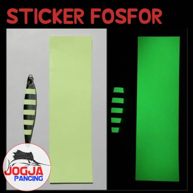 Jual Sticker Fosfor Biru Hijau Pink Stiker Luminous Glow in The