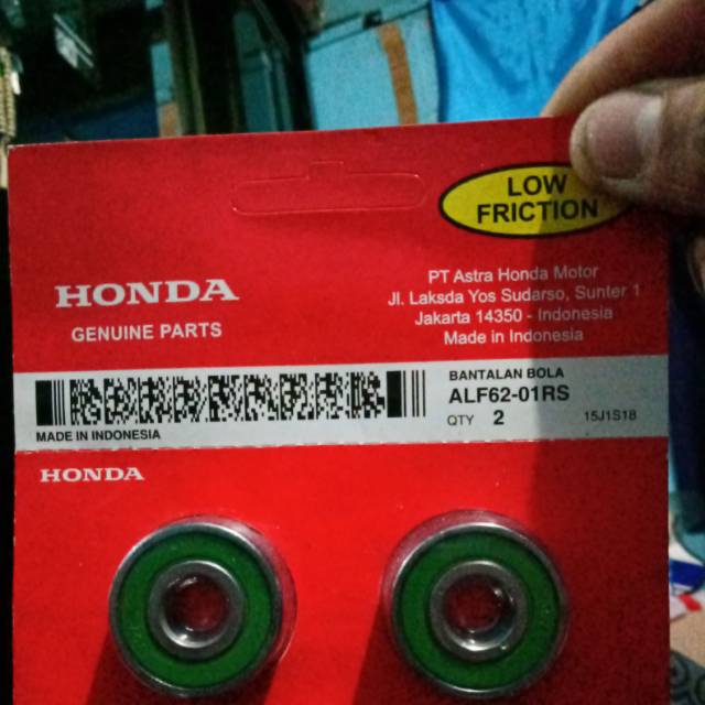 Jual KDM_24 bearing 6201 RS Honda lahar roda depan vario beat supra x 125.harga di hitung 1 an