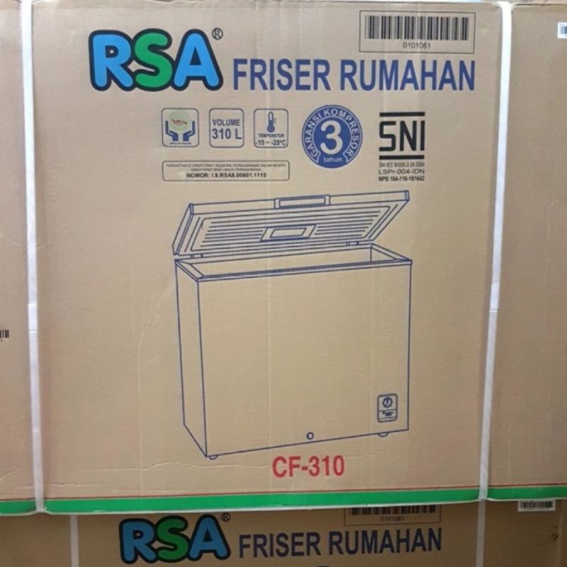 Jual CHEST FREEZER RSA CF-310/ 310Q 310 Liter | Shopee Indonesia