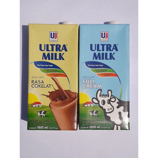 Jual "SEHAT ITU PILIHAN" SUSU UHT ULTRA MILK FULL CREAM/COKLAT 1000ML