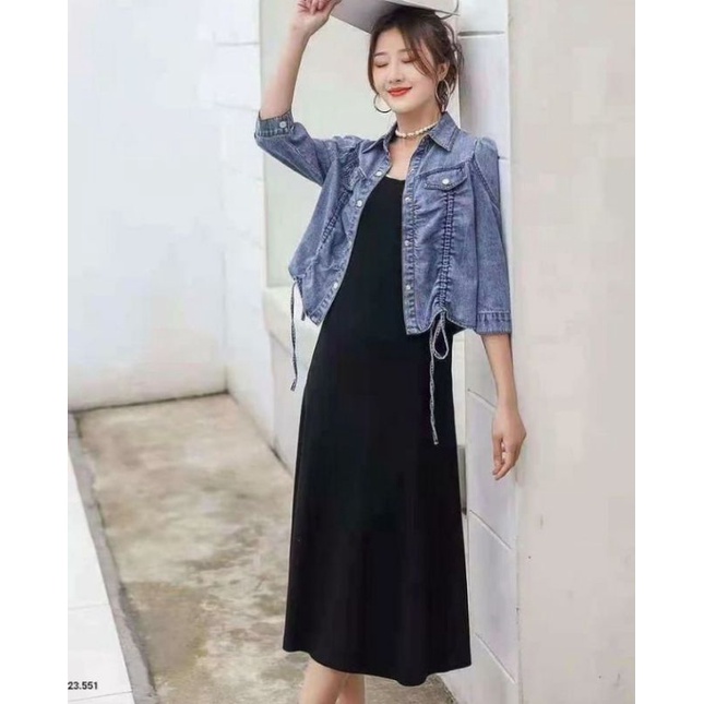 Jaket jeans 2025 dan dress