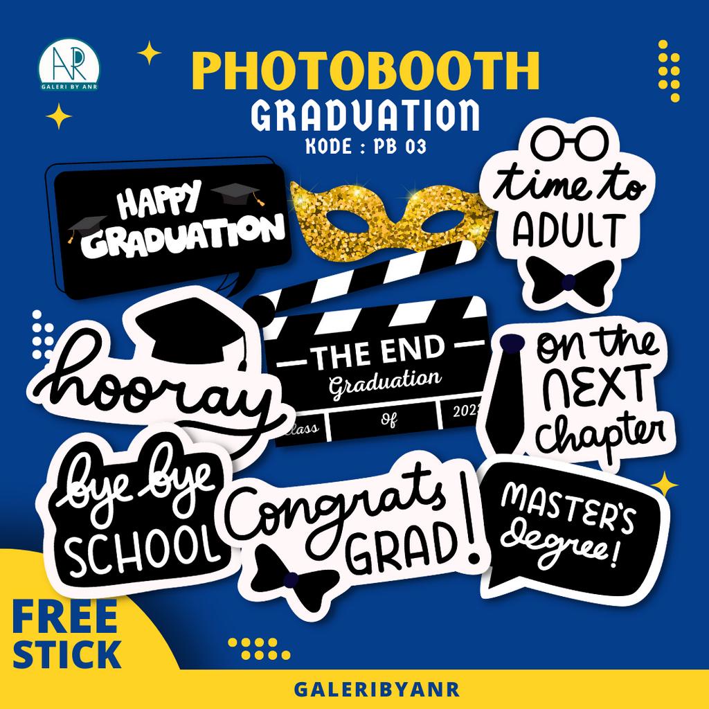Jual D31 Photobooth Props Graduation custom | dekorasi foto hiasan foto