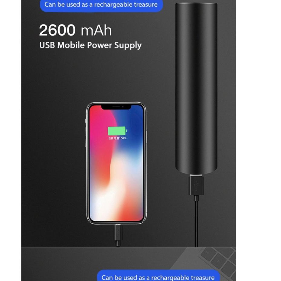 Jual (VIRAL!) senter powerbank 2600mAh senter cas mini senter anti air ...