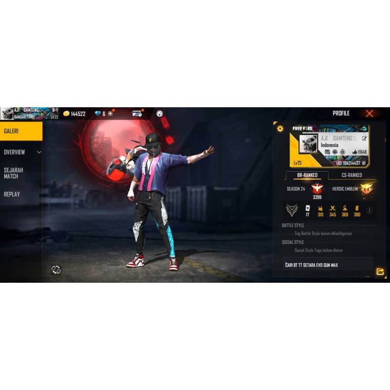 Jual AKUN FREE FIRE SULTAN/OLD Shopee Indonesia