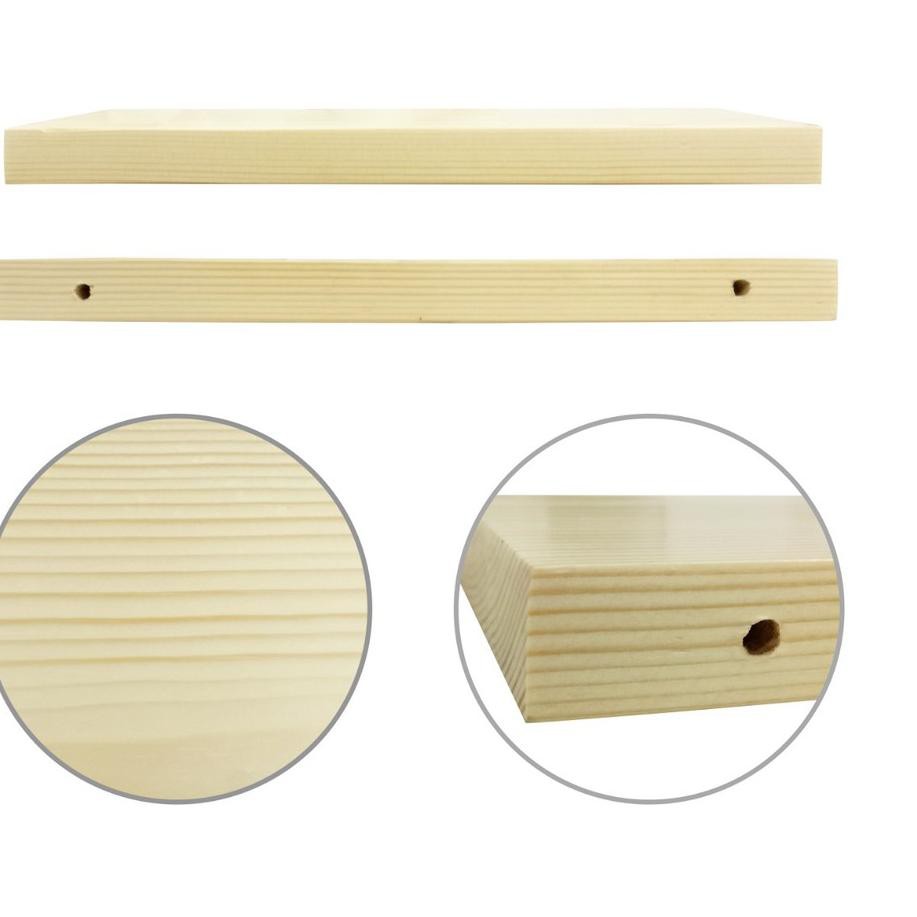 Jual [Gift] GUNINCO FLOATING NATURAL Rak dinding Kayu Tempat Partisi ...
