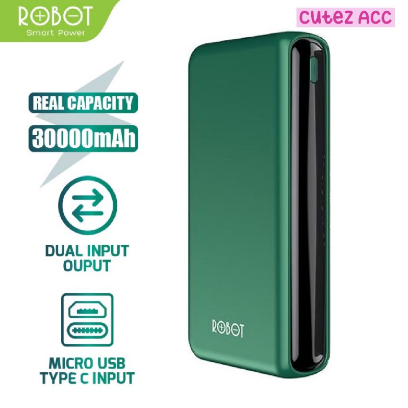 Jual PowerBank ROBOT 30000mah RT31 2 Inputs & 3 Outputs Quick Charge ...