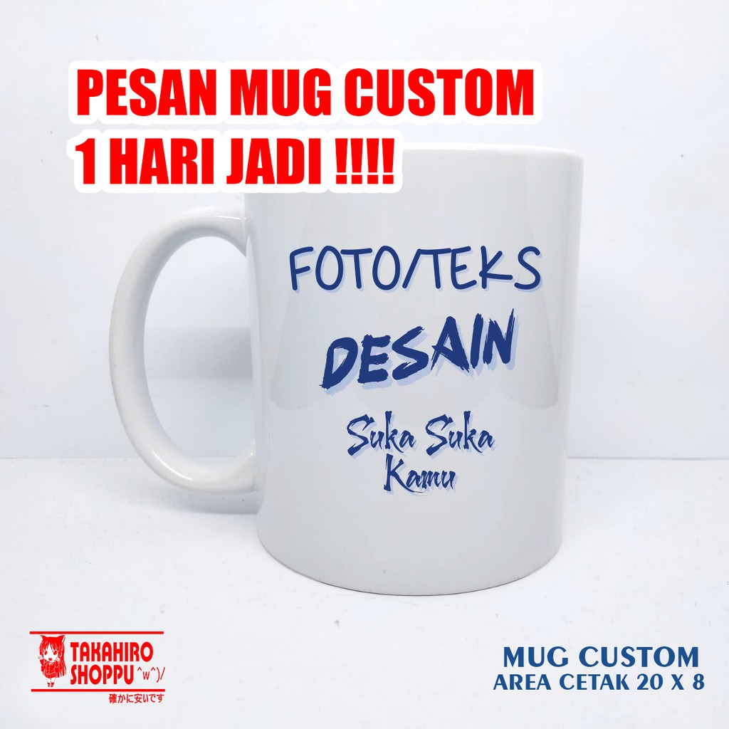 Jual Print Mug Custom Anime Kpop Foto Bebas Tanpa Minimal Order Shopee Indonesia 3374