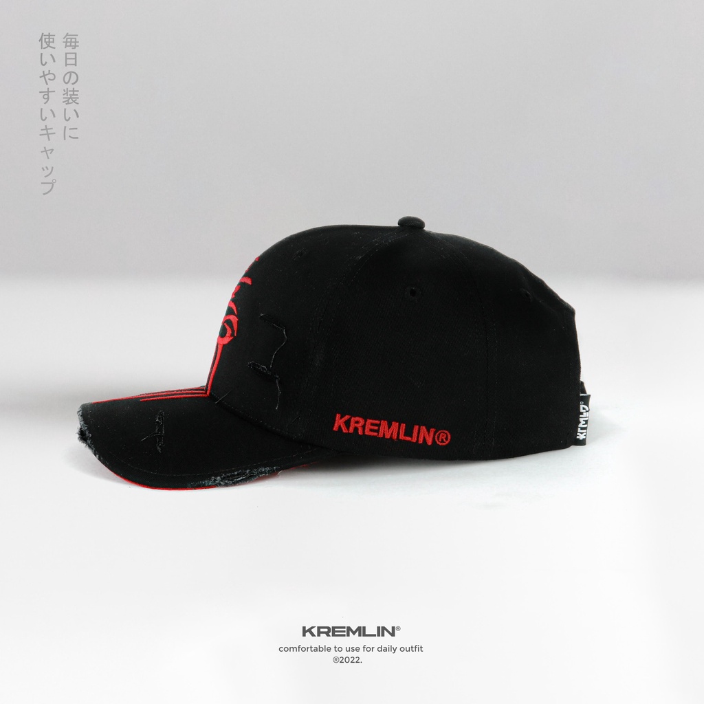 Jual Kremlin Topi Ripped Polo Cap Black - Akuma | Shopee Indonesia