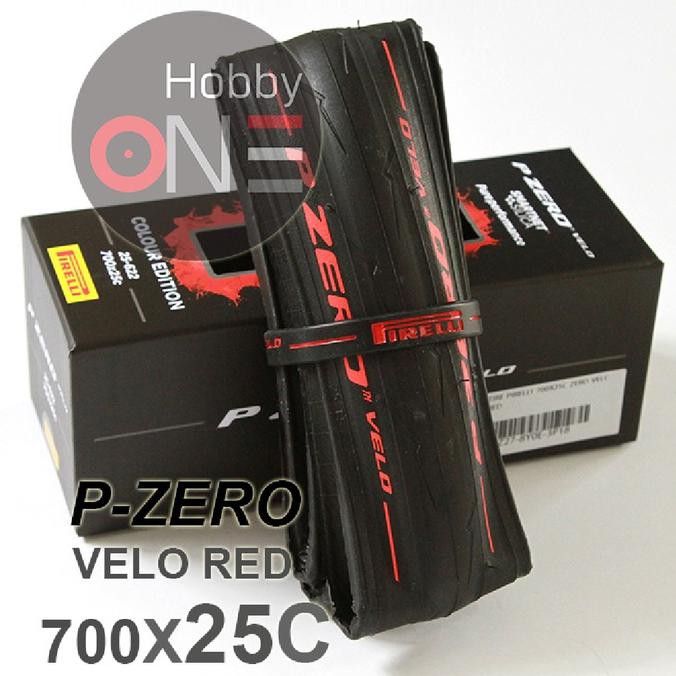 Jual PIRELLI P ZERO VELO 700x25 RED COLOUR EDITION - Clincher | Shopee ...