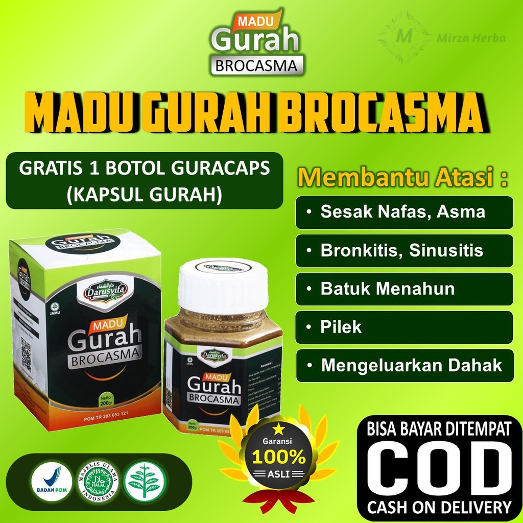 Jual MADU GURAH BROCASMA Obat Sesak Nafas Batuk Asma Gangguan ...