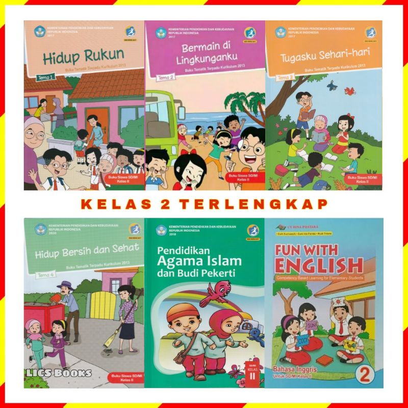 Jual Buku Tematik Kelas 2 SD Tema 12345678 Kurikulum 2013 SATUAN Revisi ...