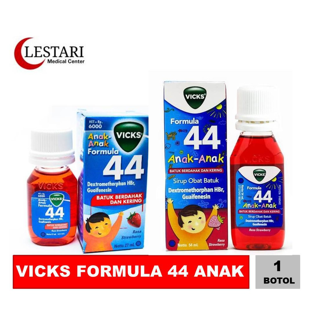 Jual Vicks Formula 44 Sirup Obat Batuk Anak Rasa Strawberry Shopee