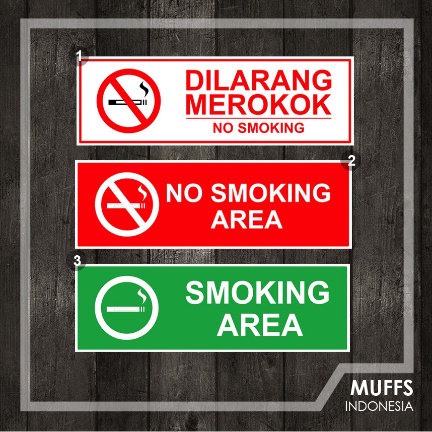 Jual STIKER STICKER TEMPEL DILARANG MEROKOK STIKER SMOKING STIKER ...