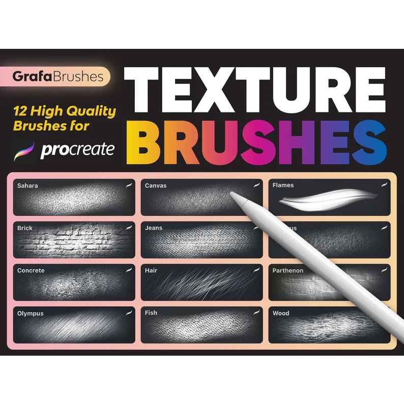 Jual Procreate Brush - 12 High Quality Texture Brushes for Procreate ...
