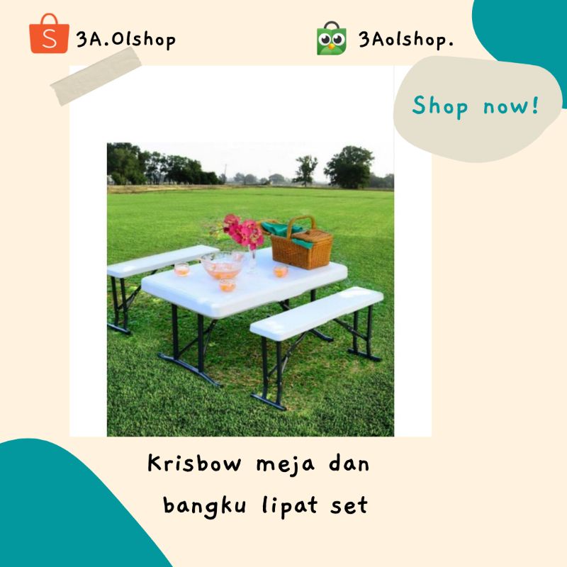 Jual Krisbow Meja Dan Bangku Lipat Set Shopee Indonesia