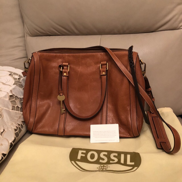 Fossil kendall hot sale leather satchel