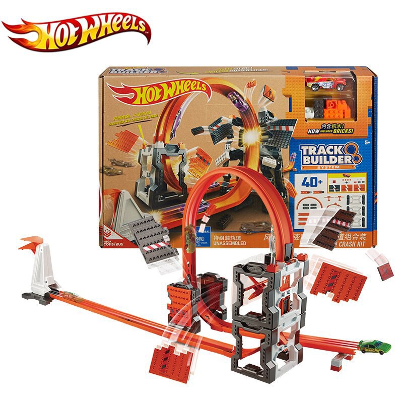 hot wheels track builder system construction crash kit