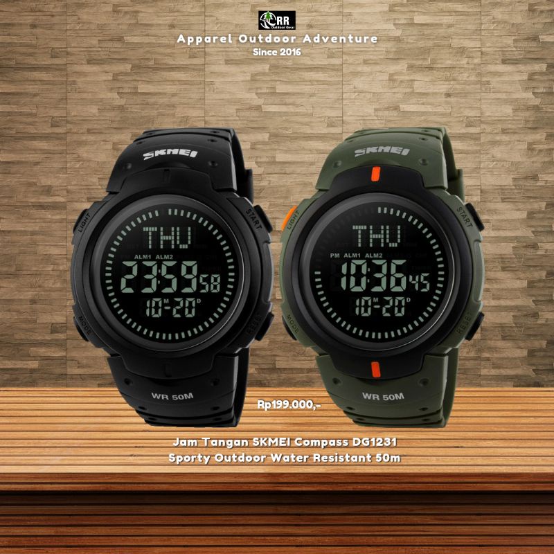 Jual Jam Tangan SKMEI Compass DG1231 Sporty Outdoor Watch WR50m