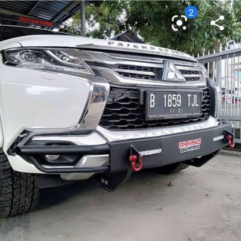 Jual Tanduk Depan Pengaman Depan Mobil All New Pajero Sport Full Besi