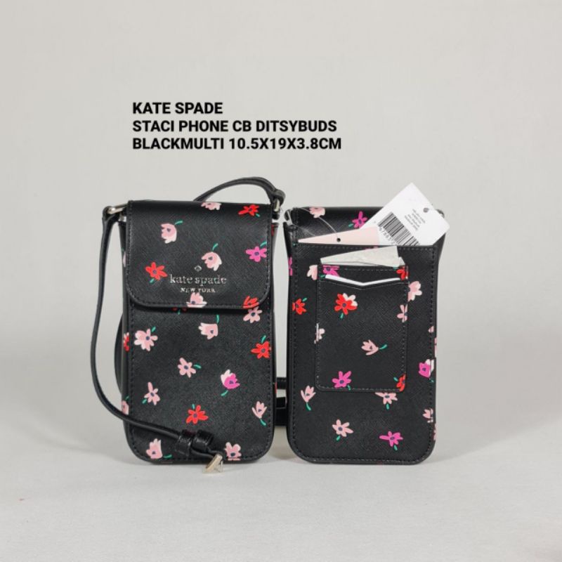 Kate Spade Staci Ditsybud Flap Phone Crossbody- Black Multi