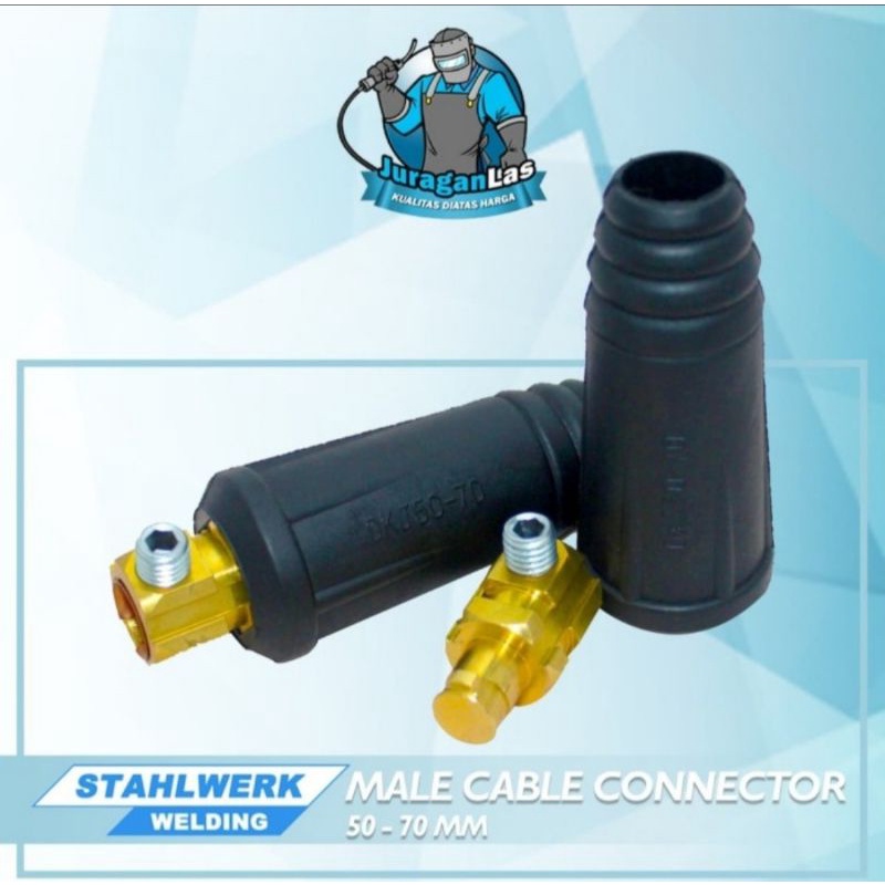 Jual Kabel Konektor Las Male DKJ 50-70mm Cable Connector TSK | Shopee ...
