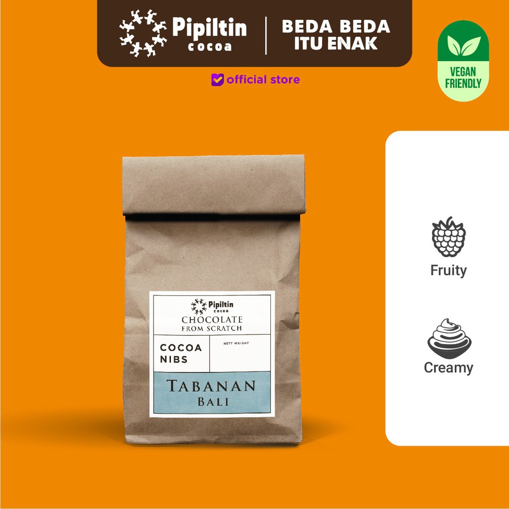 Jual Pipiltin Cocoa Cemilan Snack Coklat Nibs Cacao Nibs Bali