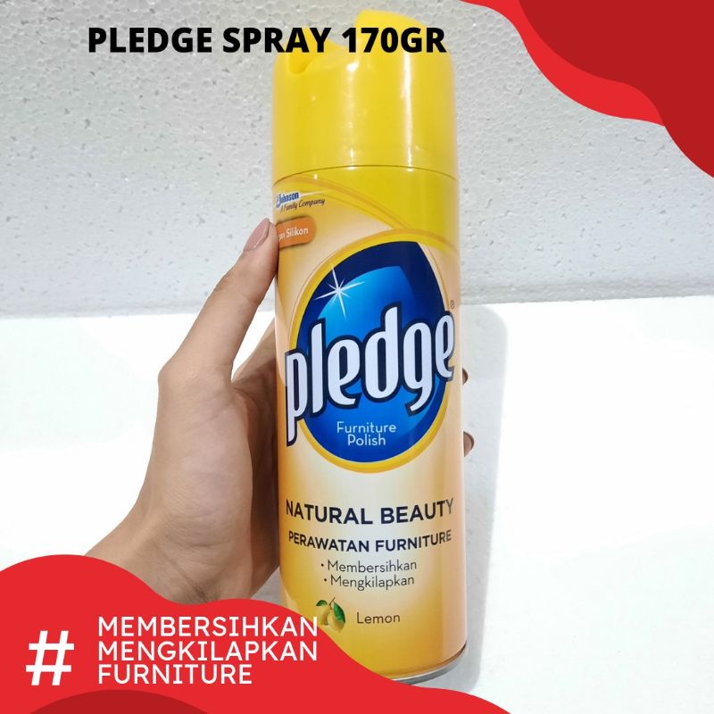 Jual Pledge Aerosol 170ml Lemon Pengkilap Furniture Mebel Granit