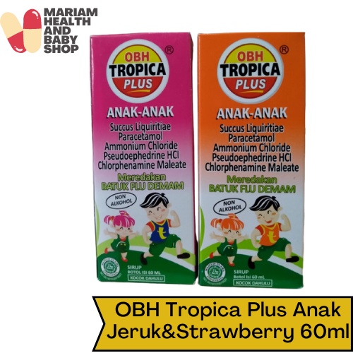 Jual OBH Tropica Plus Anak 60 Ml Rasa Jeruk Dan Strawberry - Obat Batuk ...