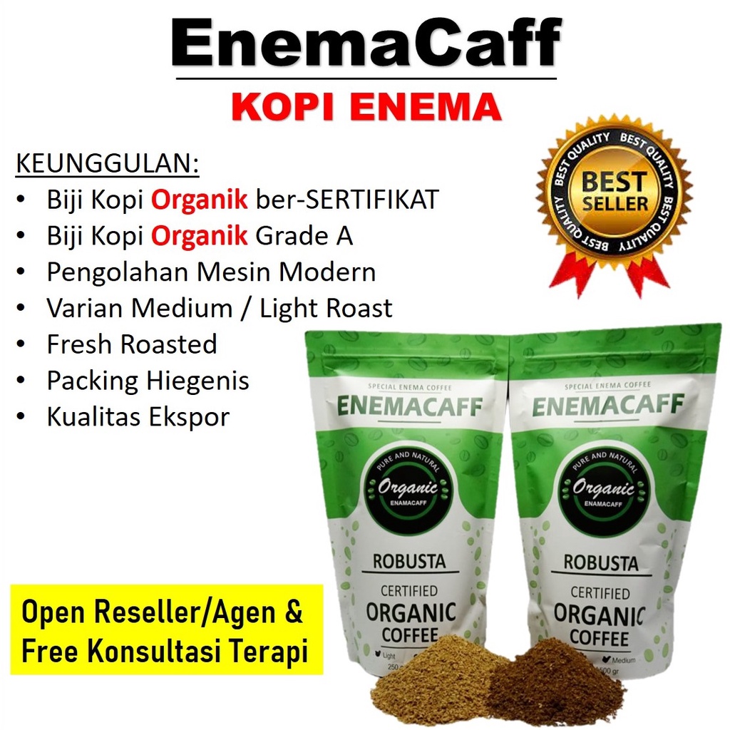 Jual SERTIFIKAT ORGANIK | Enema Kopi Light / Medium Roast EnemaCaff ...