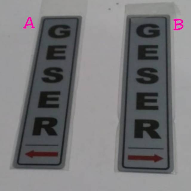 Jual Paket 2 Plang Papan petunjuk Sticker Signage Sign board keterangan ...