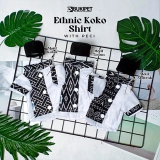 Baju Kucing Anjing Lucu Cowok Murah - Bukipet Ethnic Koko Shirt
